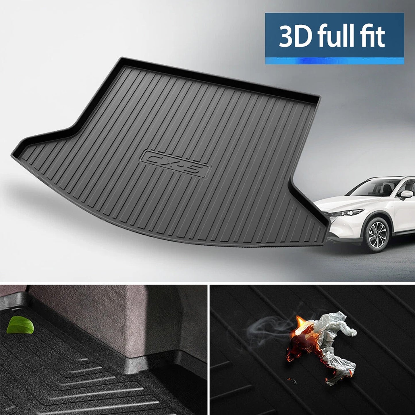 Heavy Duty Rubber Boot Liner for Mazda CX5 2017 to 2025