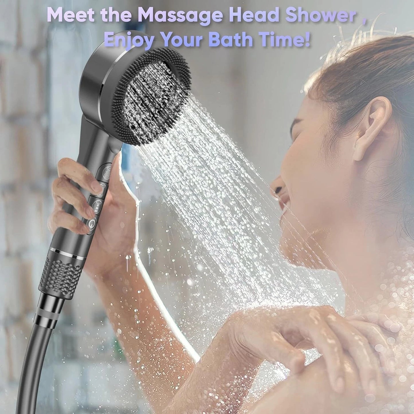 High Pressure Shower Head with Massage Function and Water Filter