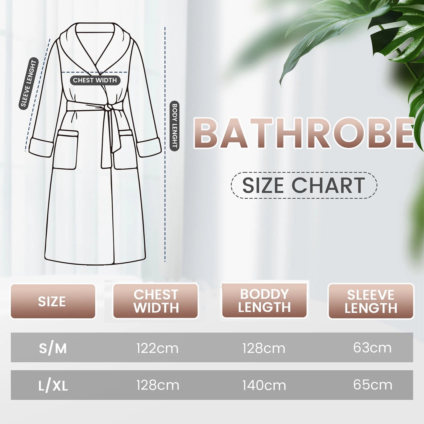 Flannel Fleece Bathrobe for Women and Men Lounge Dressing Gown - Light Pink