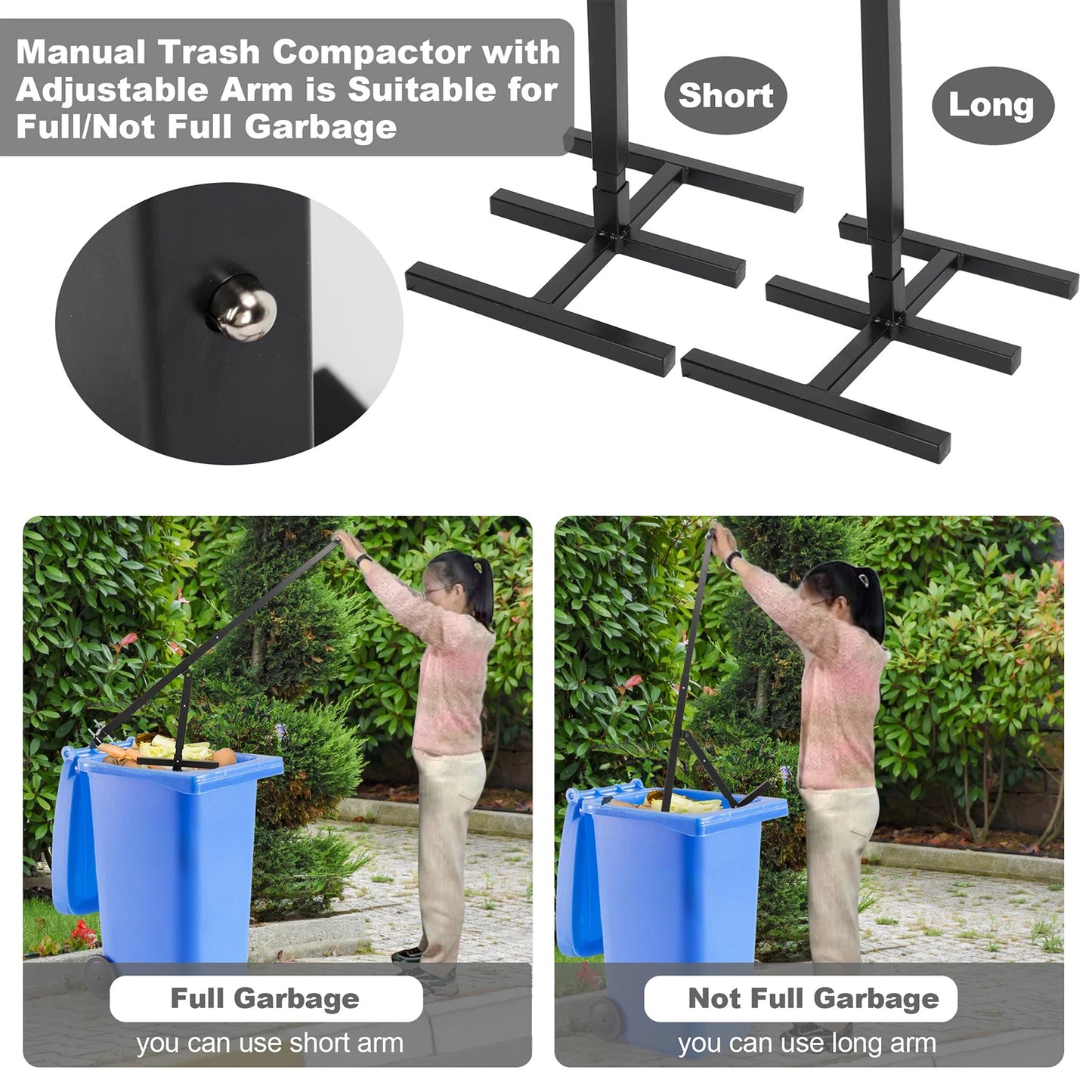 Heavy Duty Steel Wheelie Bin Compactor for Waste and Recycling