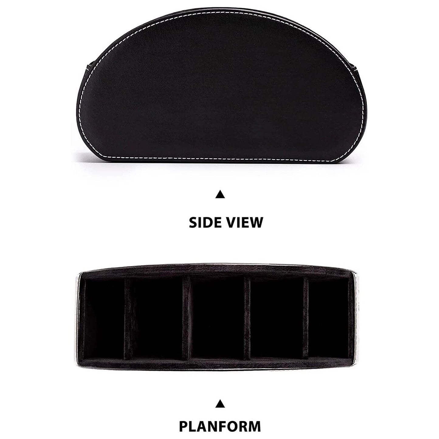 PU Leather Desktop Organizer with Remote Control Holder