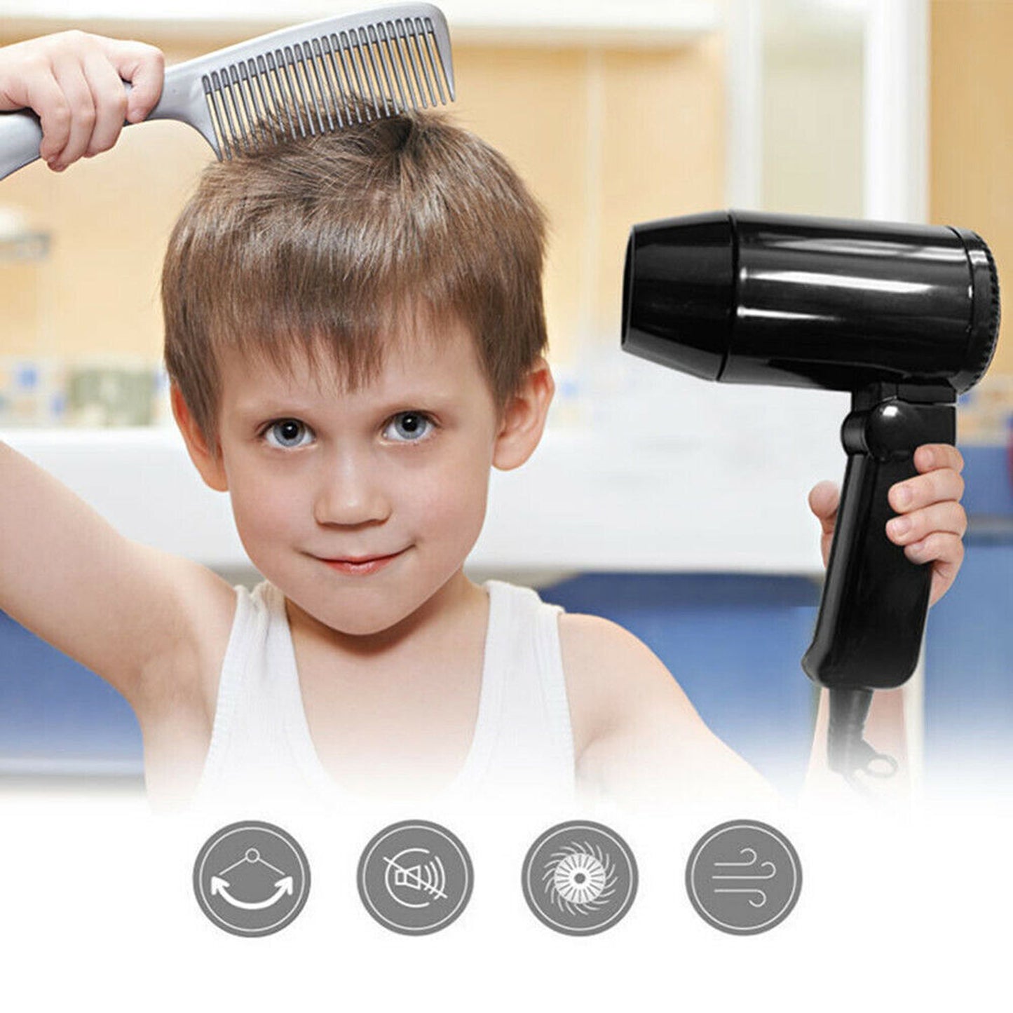 Portable Hairdryer Dry Glass Defroster Car Camping Travel