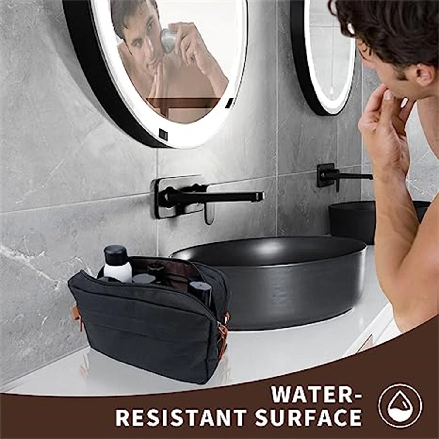 Travel Toiletry Bag Waterproof Wash Bag Cosmetic and Bathroom Organizer