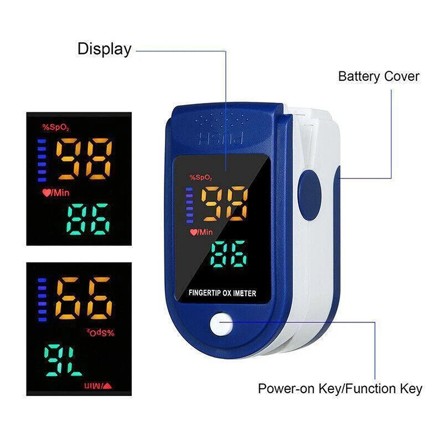 Pulse Oximeter Professional Finger Blood Oxygen Monitor with Heart Rate