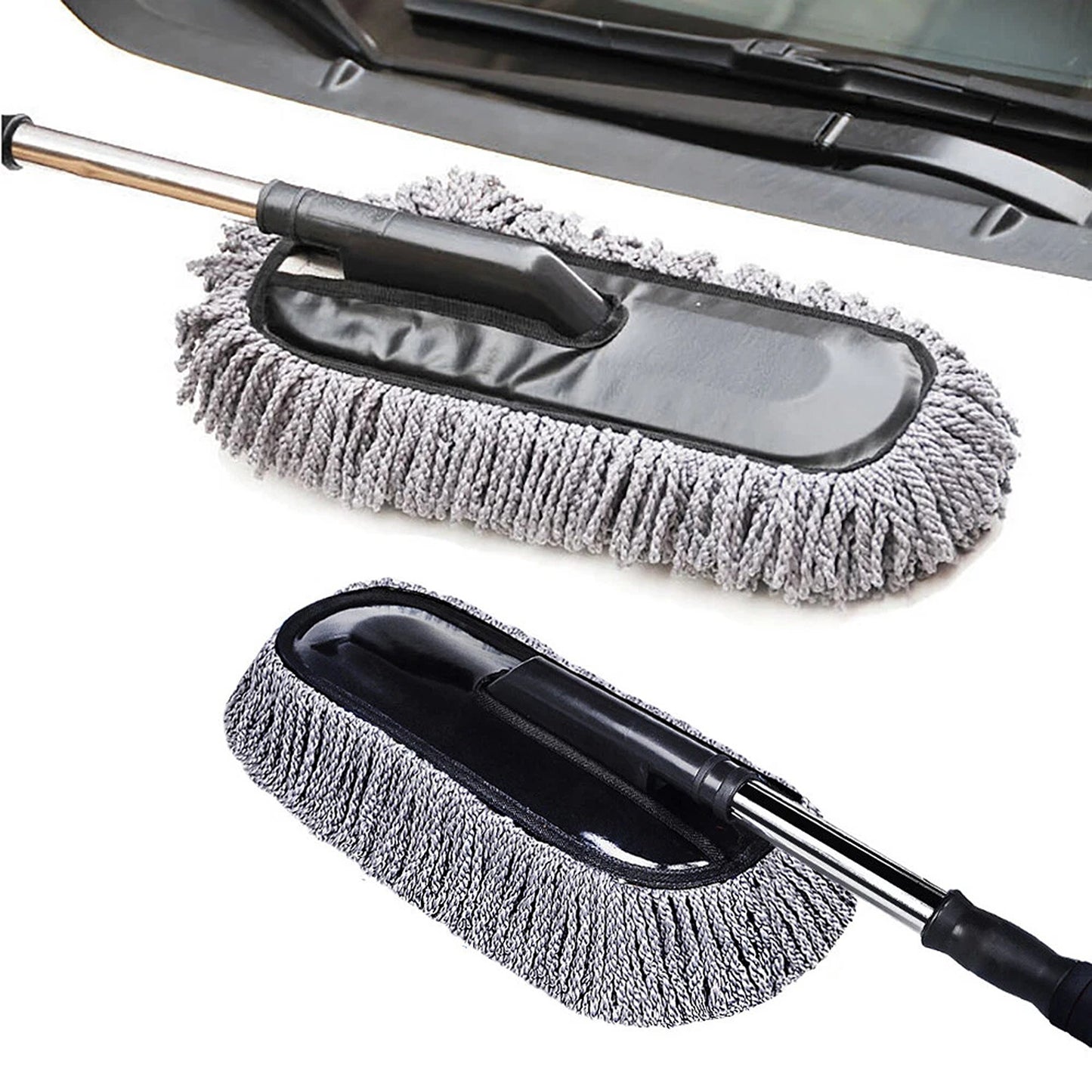 Microfiber Car Wash Duster With Telescoping Handle Cleaning Brush