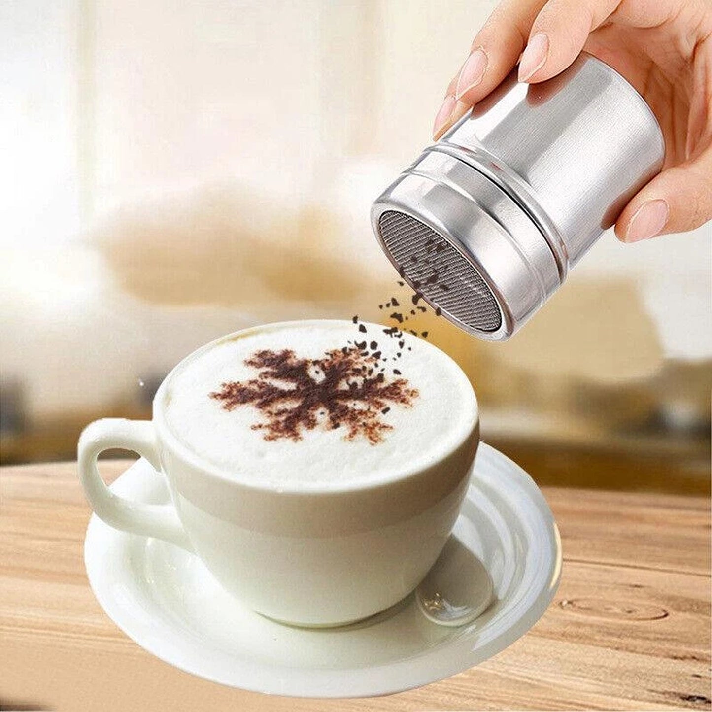 Stainless Steel Icing Sugar Cocoa Coffee Shaker