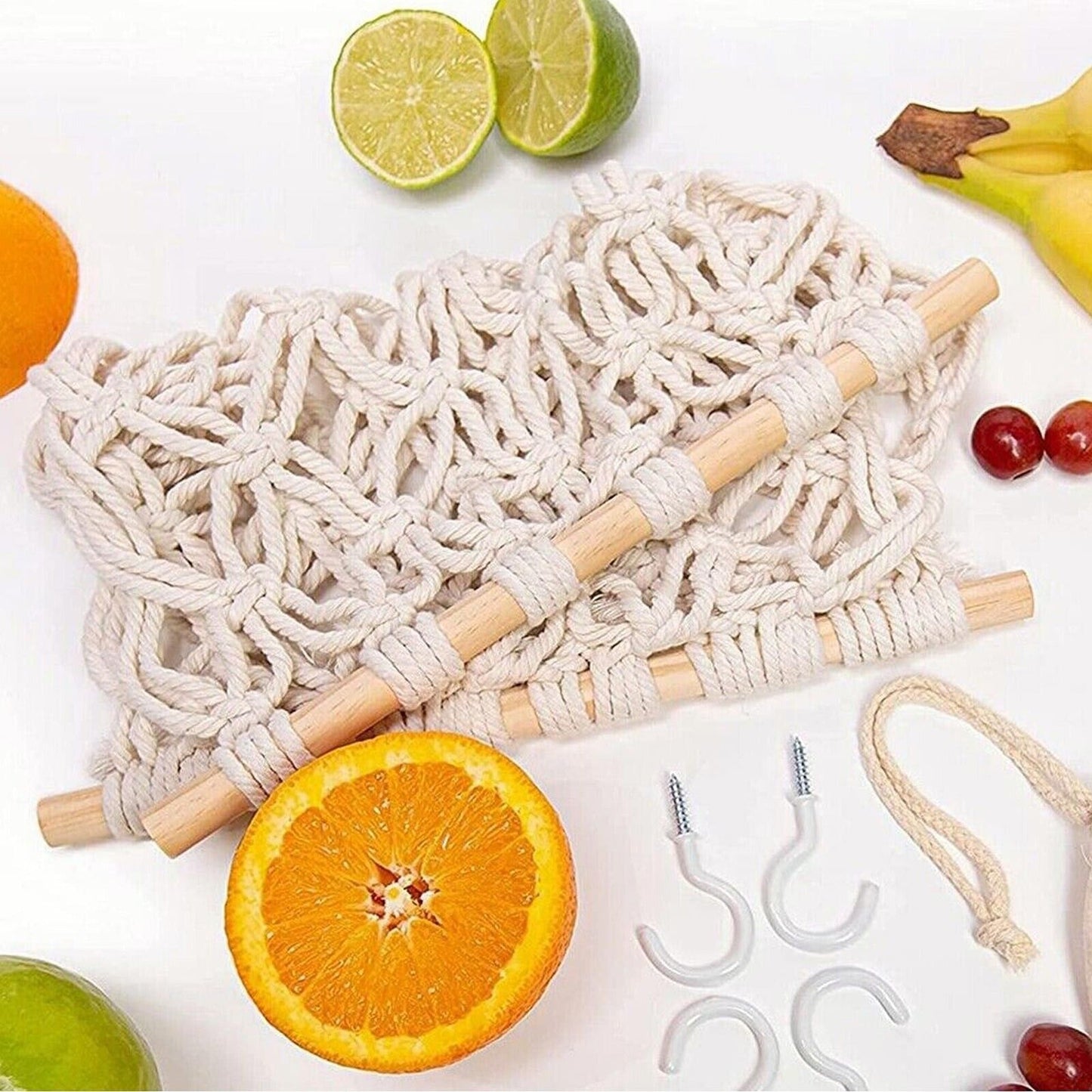 Hanging Basket 2 Styles Fruit Hammock Storage