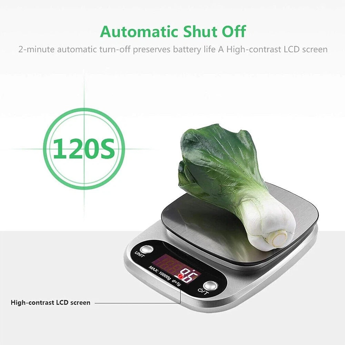 10kg Digital Kitchen Scale with LCD Display for Cooking