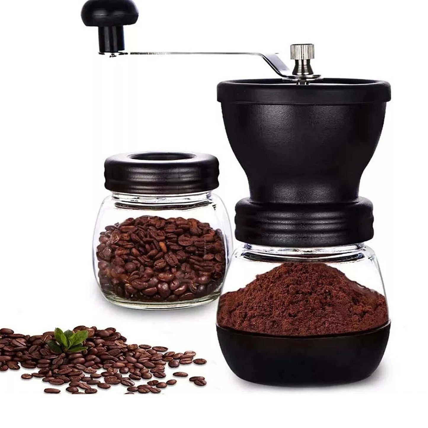 Manual Coffee Mill with Ceramic Burr for Beans and Spices