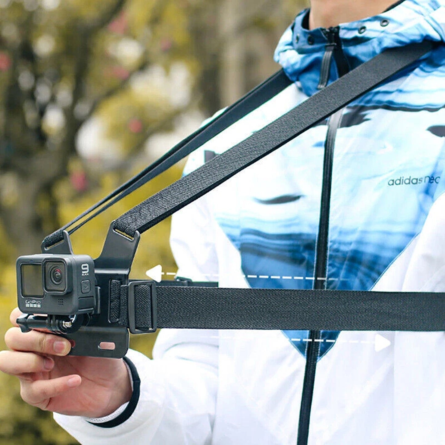 Adjustable Chest Harness Clip Holder for Smartphones and GoPro