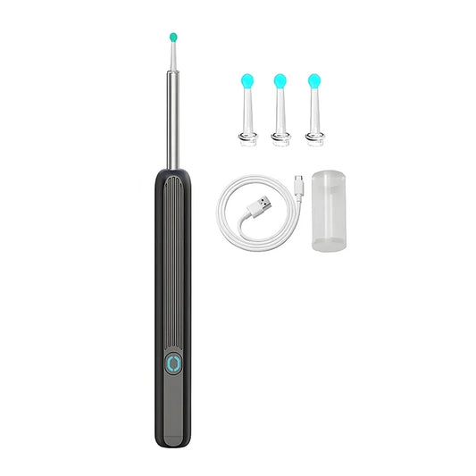 Black HD Wireless Ear Cleaning Camera with Otoscope