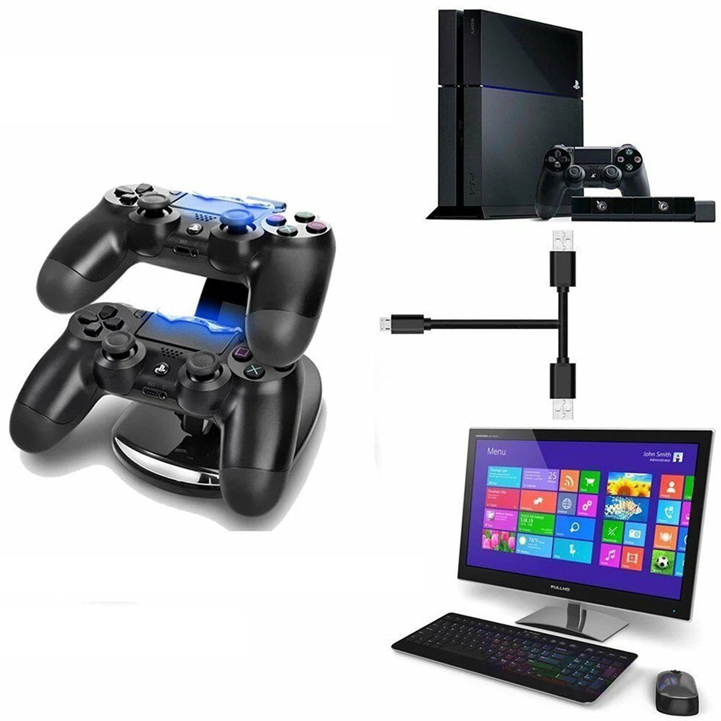 Charging Station Pad for Playstation 4 Dual Controller Dock