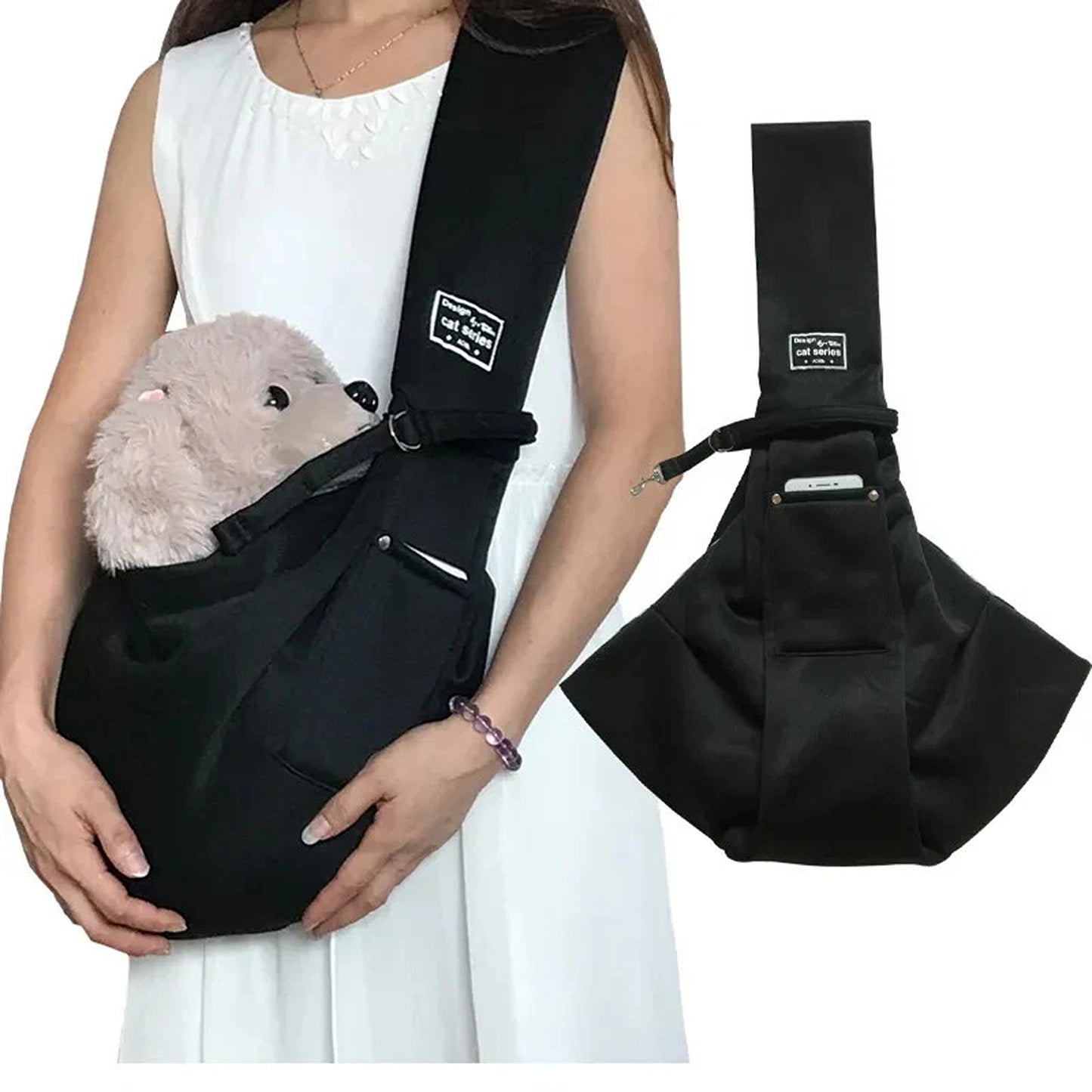Pet Carrier Sling Bag for Dogs and Cats Travel Shoulder Backpack