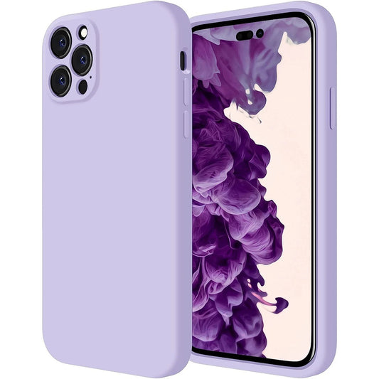 Light Purple Silicone Protective Case for iPhone 17 16 15 14 13 12 11