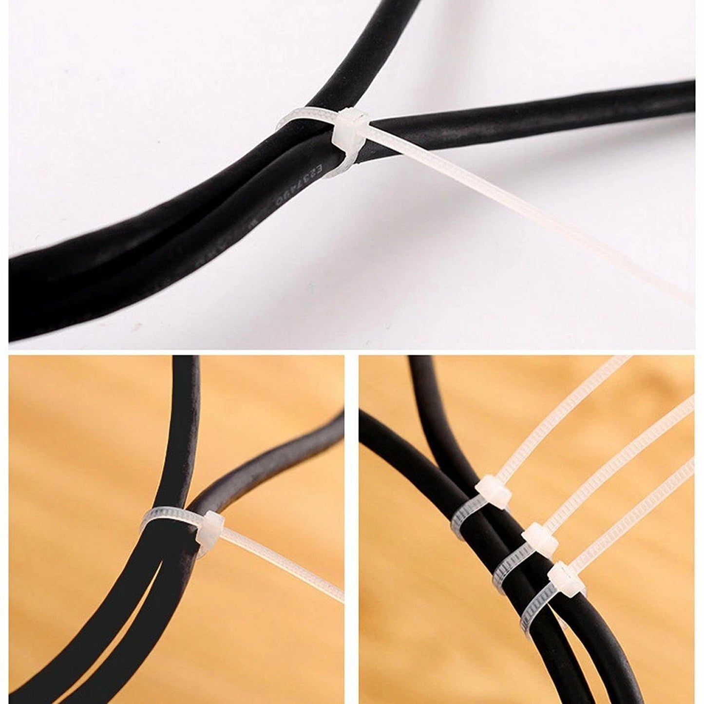 Black Nylon Cable Ties UV Stabilized 100pcs