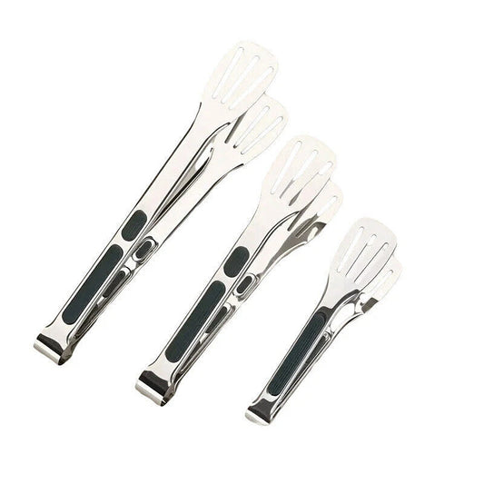 3 Piece Stainless Steel Food Tongs Grill Meat Bread Serving