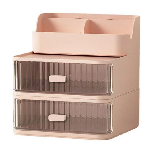 Pink Multi Purpose Cosmetic and Stationery Organizer