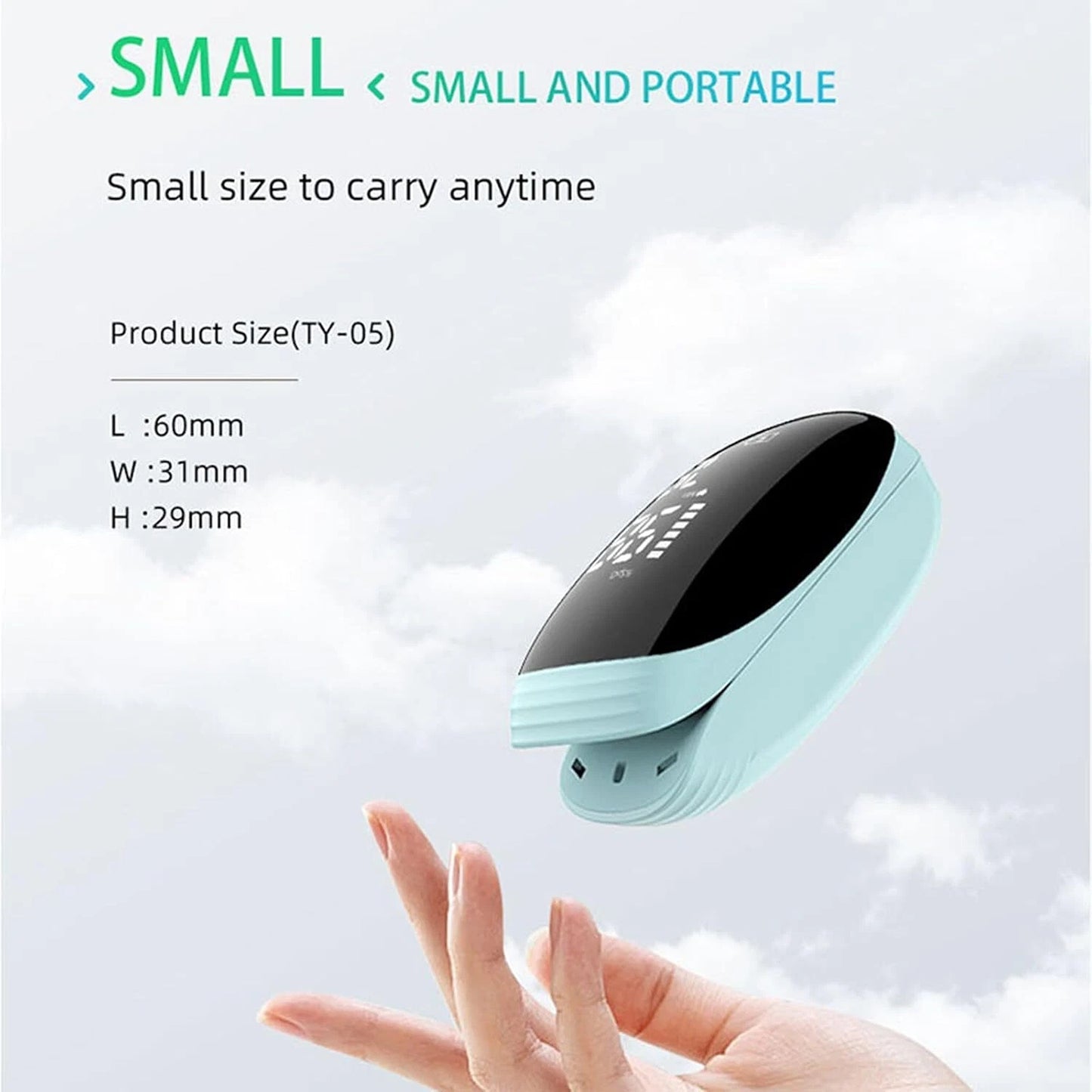 USB Rechargeable Finger Pulse Oximeter and Heart Rate Monito