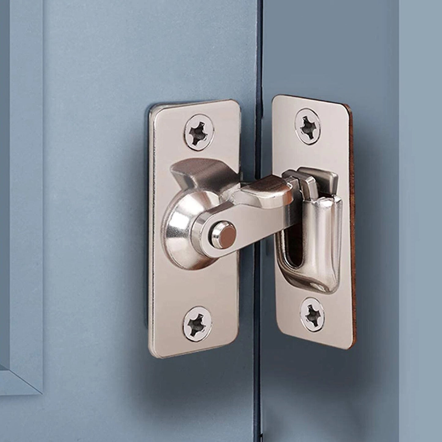 90 Degree Stainless Steel Sliding Door Lock with Latch