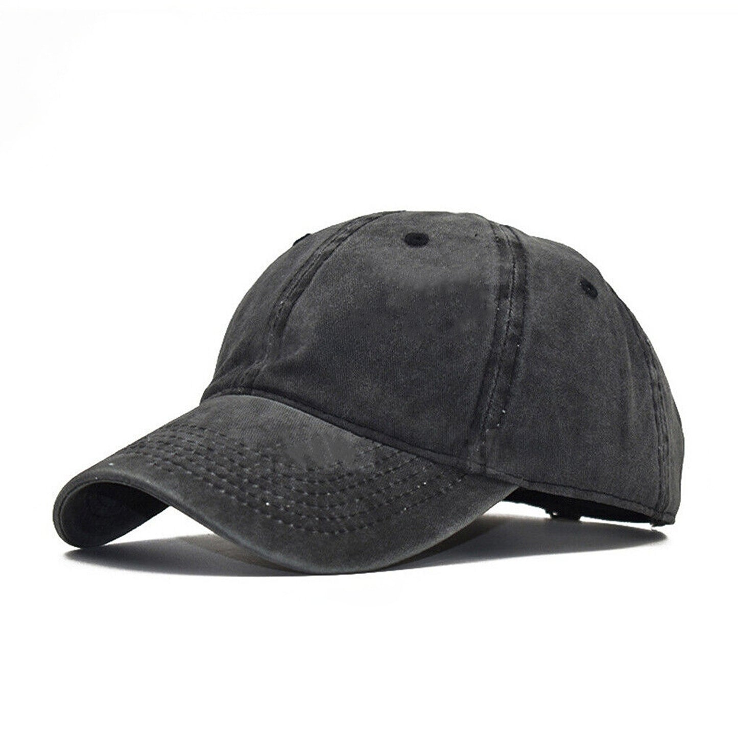 Plain Washed Baseball Cap Casual Cotton Adjustable Solid Sport Hat