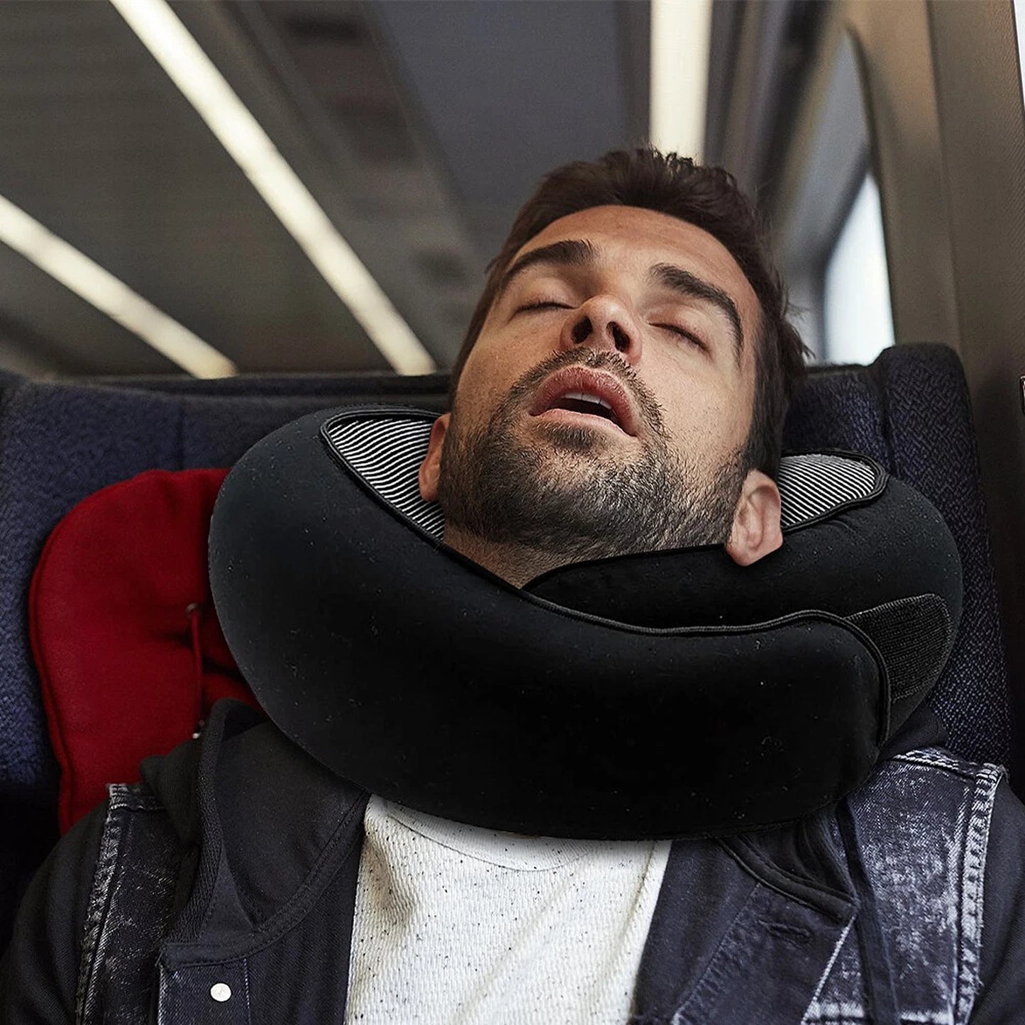 Travel Neck Pillow Memory Foam Portable Soft U Shaped Neck Head Support