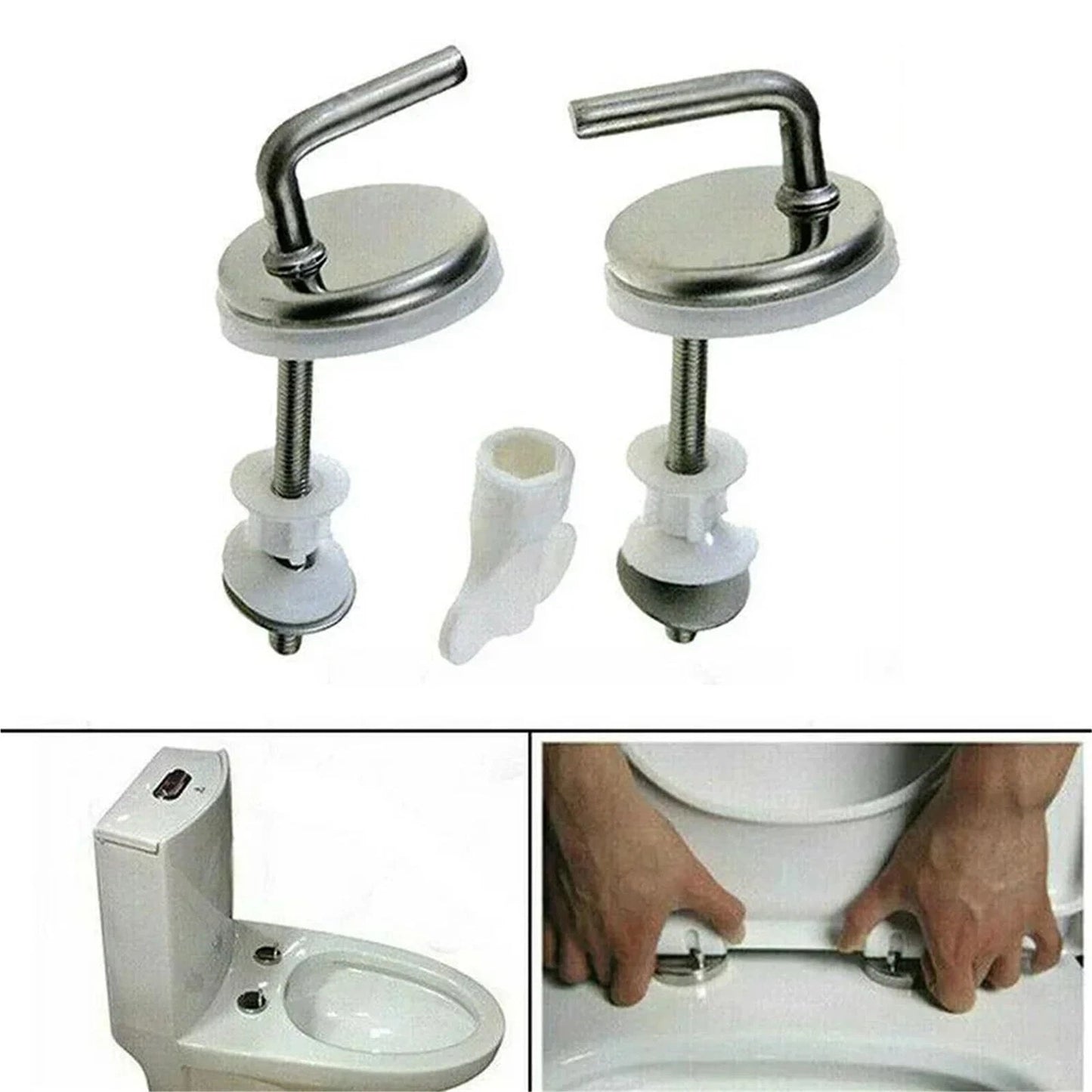 Toilet Seat Fix Fittings for Back to Wall Hinges 2pcs