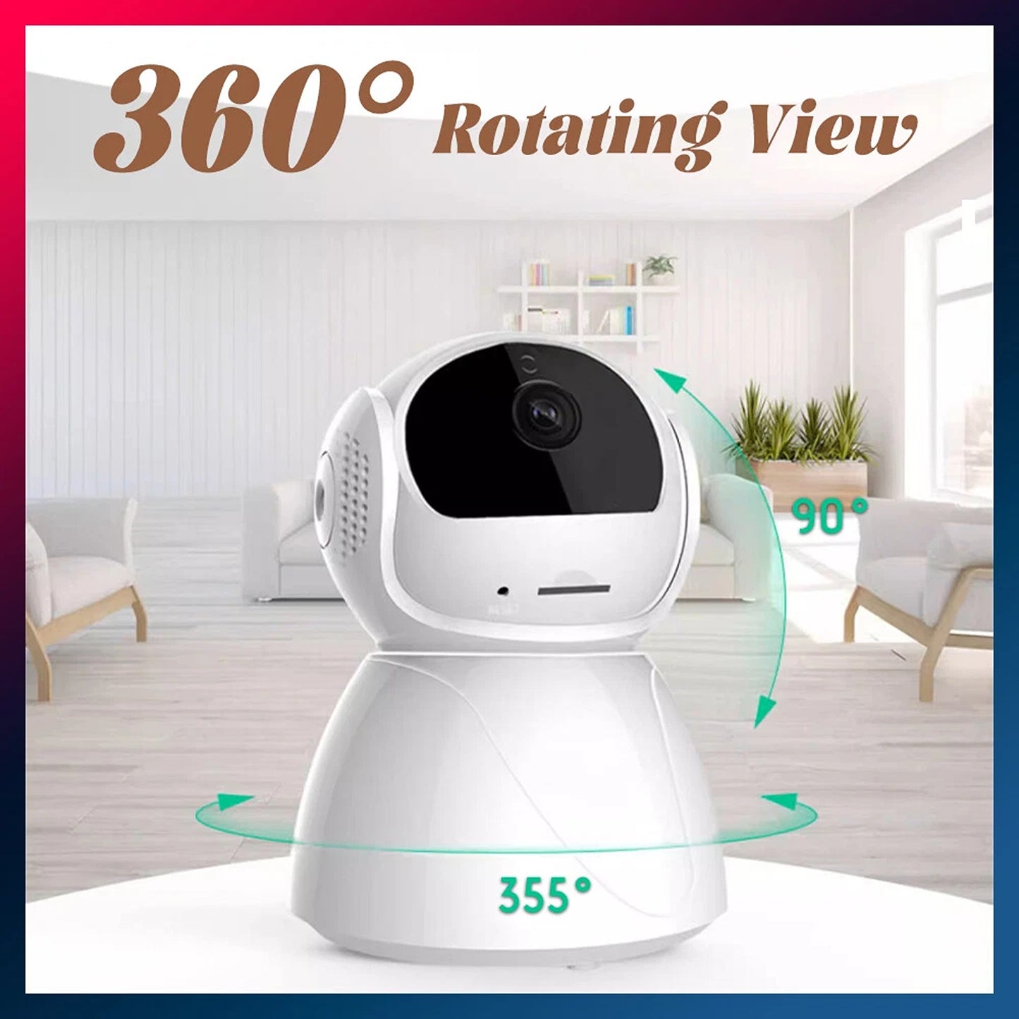 Wireless Home Security Camera System Indoor Outdoor WiFi 360 Degree CCTV