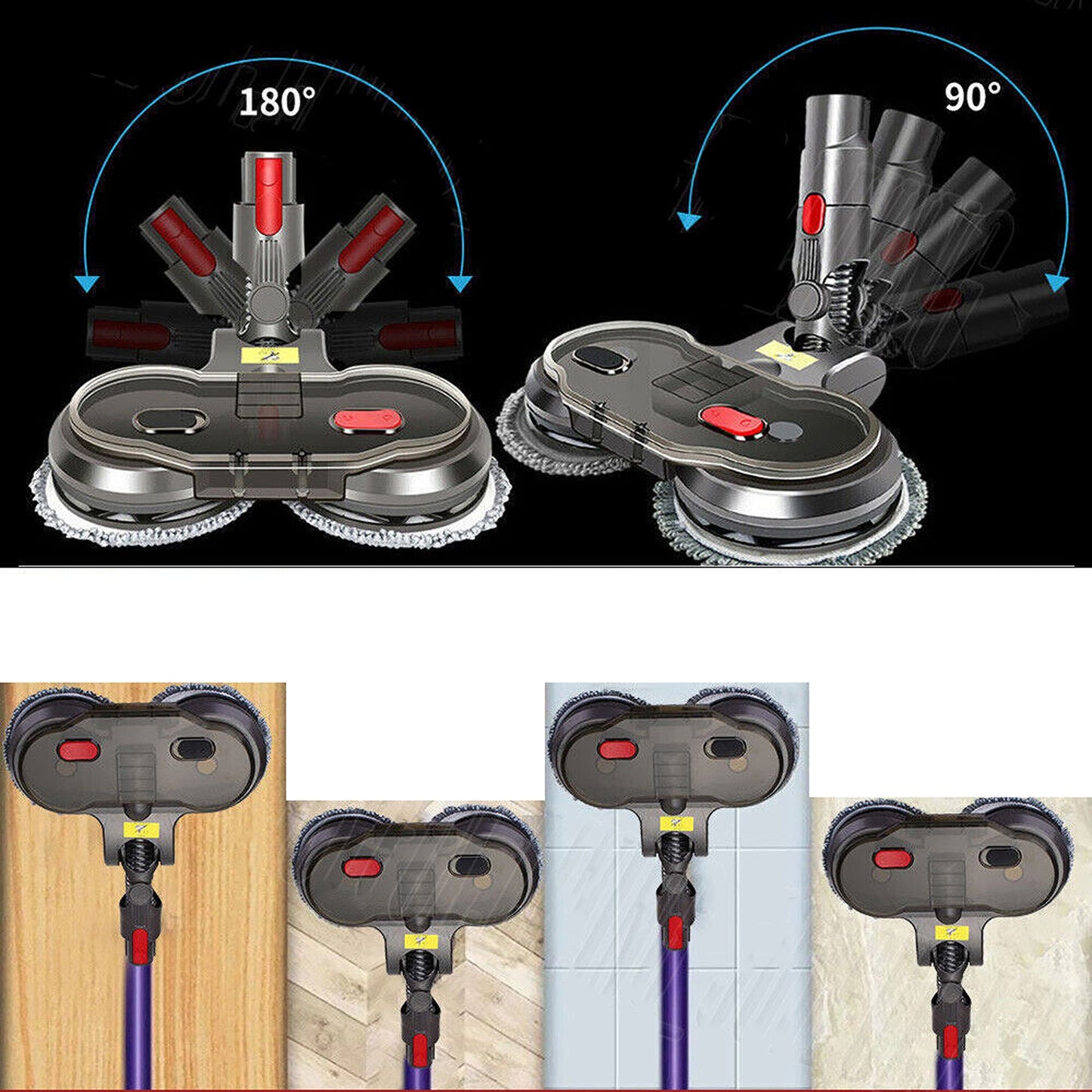 Electric Motorised Mop for Dyson Vacuum Cleaners Cordless V7 V8 V10 V11 Wet Dry