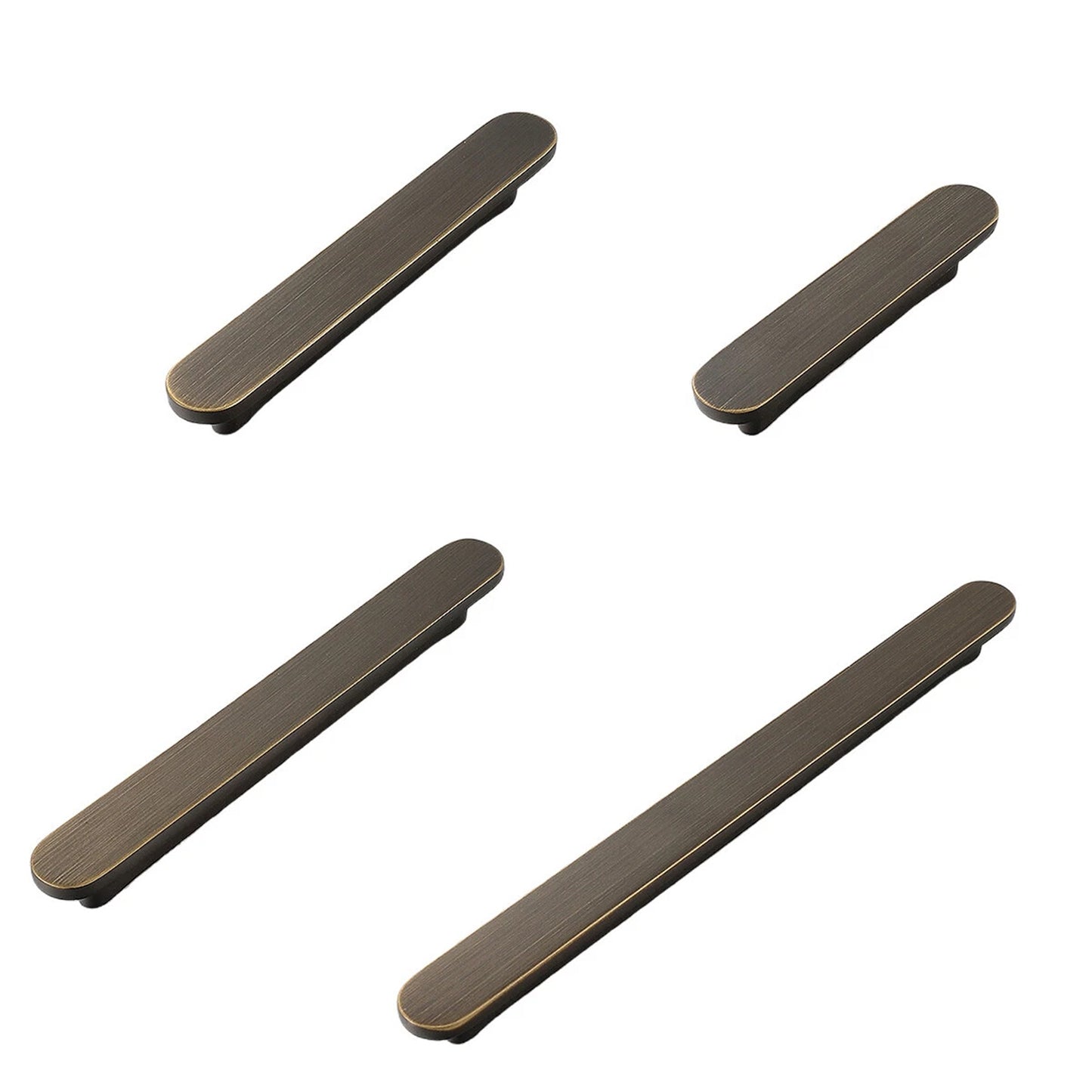 Simple Brass Door Handle Cabinet Pull Knob Wardrobe Handle 4 Sizes for Kitchen