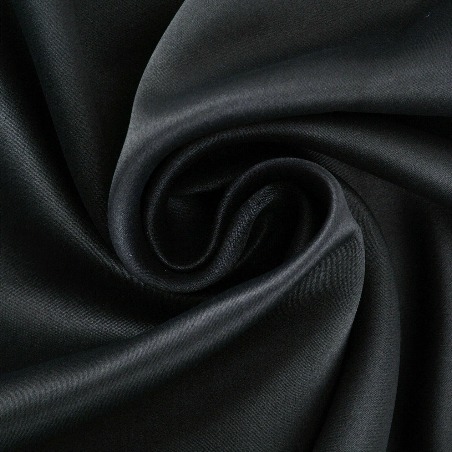 2x Eyelet Blackout Curtains Blockout Drapes for Bedroom Window Pair - Black