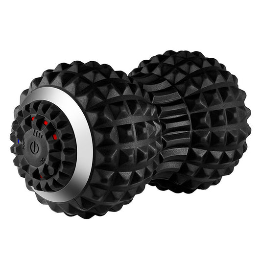 Vibrating Massage Roller Gym Spine Back Muscle Relaxation - Black