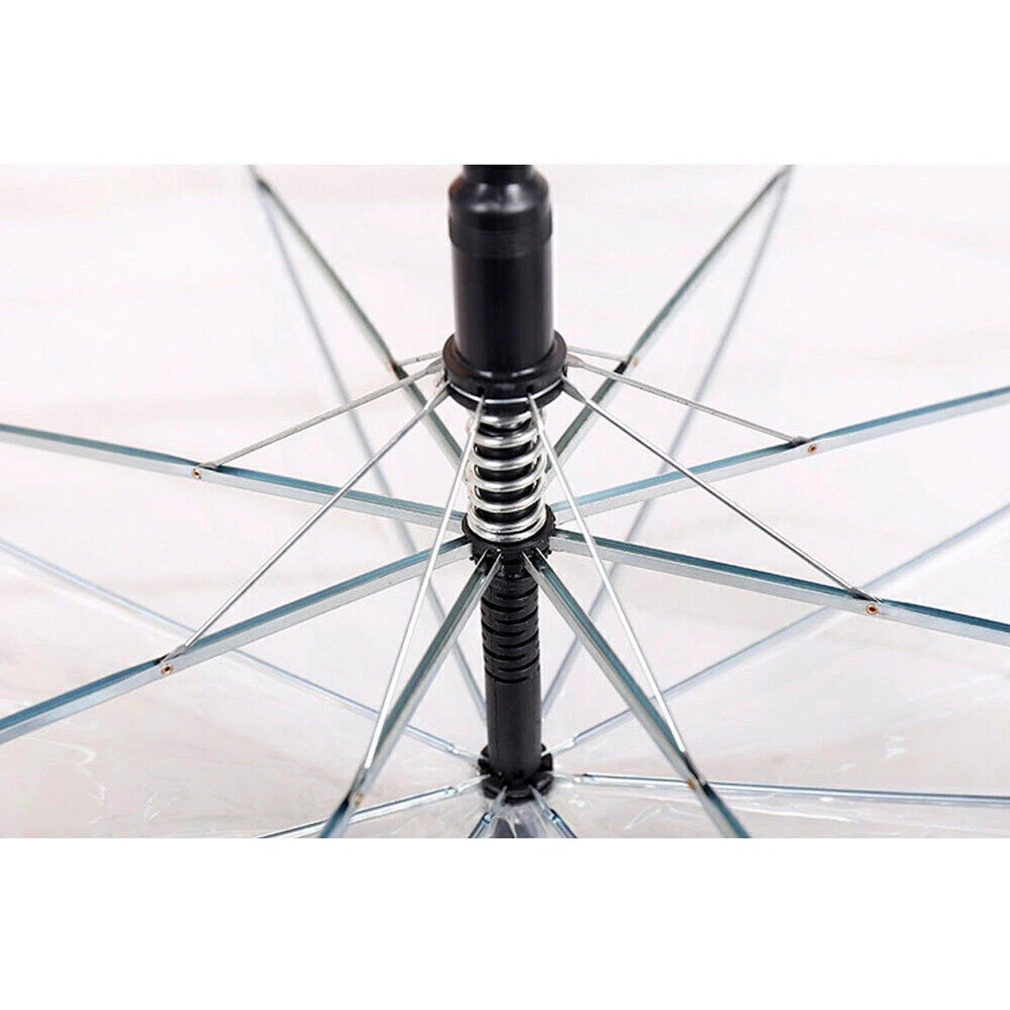 Clear Handle Dome Transparent Rain Umbrella Waterproof Semi Automatic