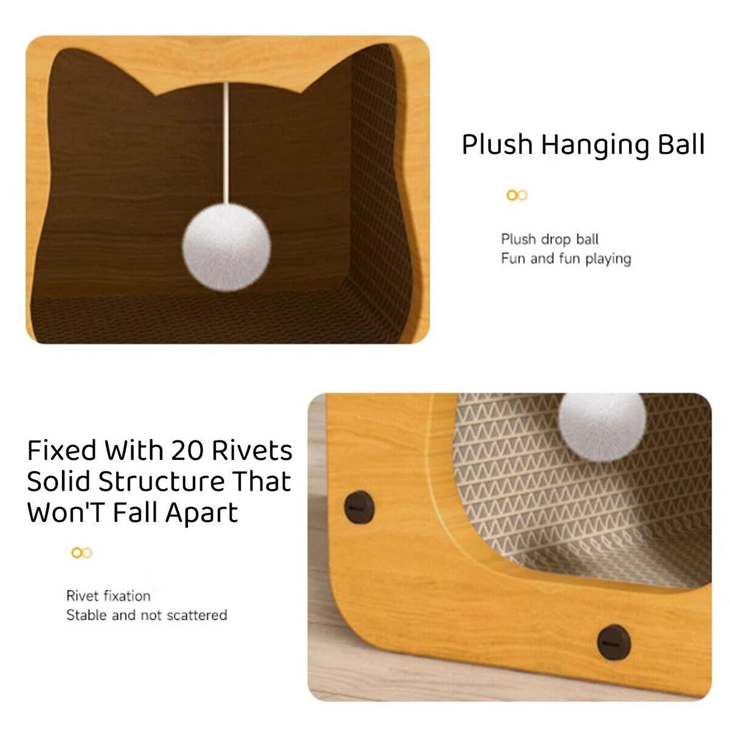 Cat Scratching Board and House All in One Wear Resistant Toy