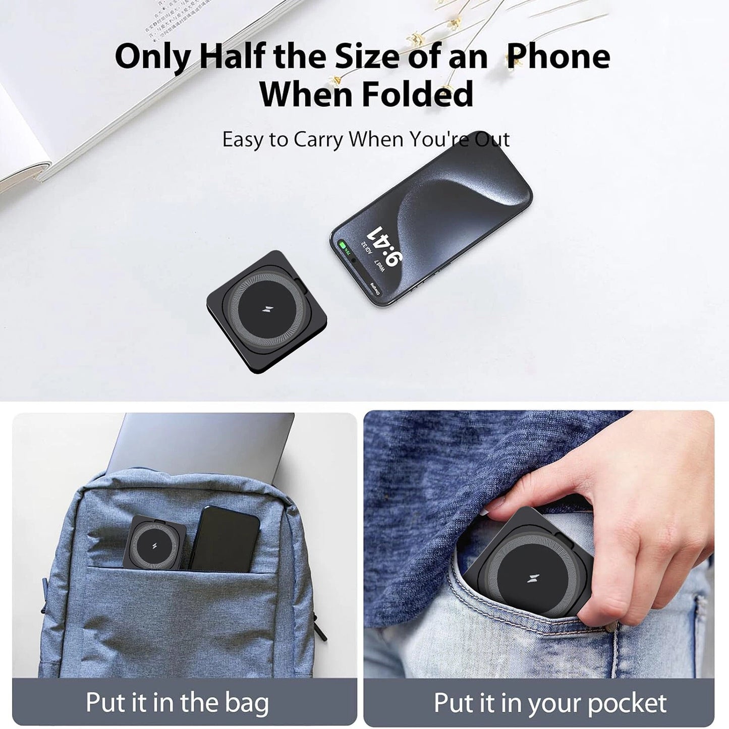 3 in 1 Wireless Charger Fast Charging Station for Apple Watch and iPhone 16 15 14 13 12