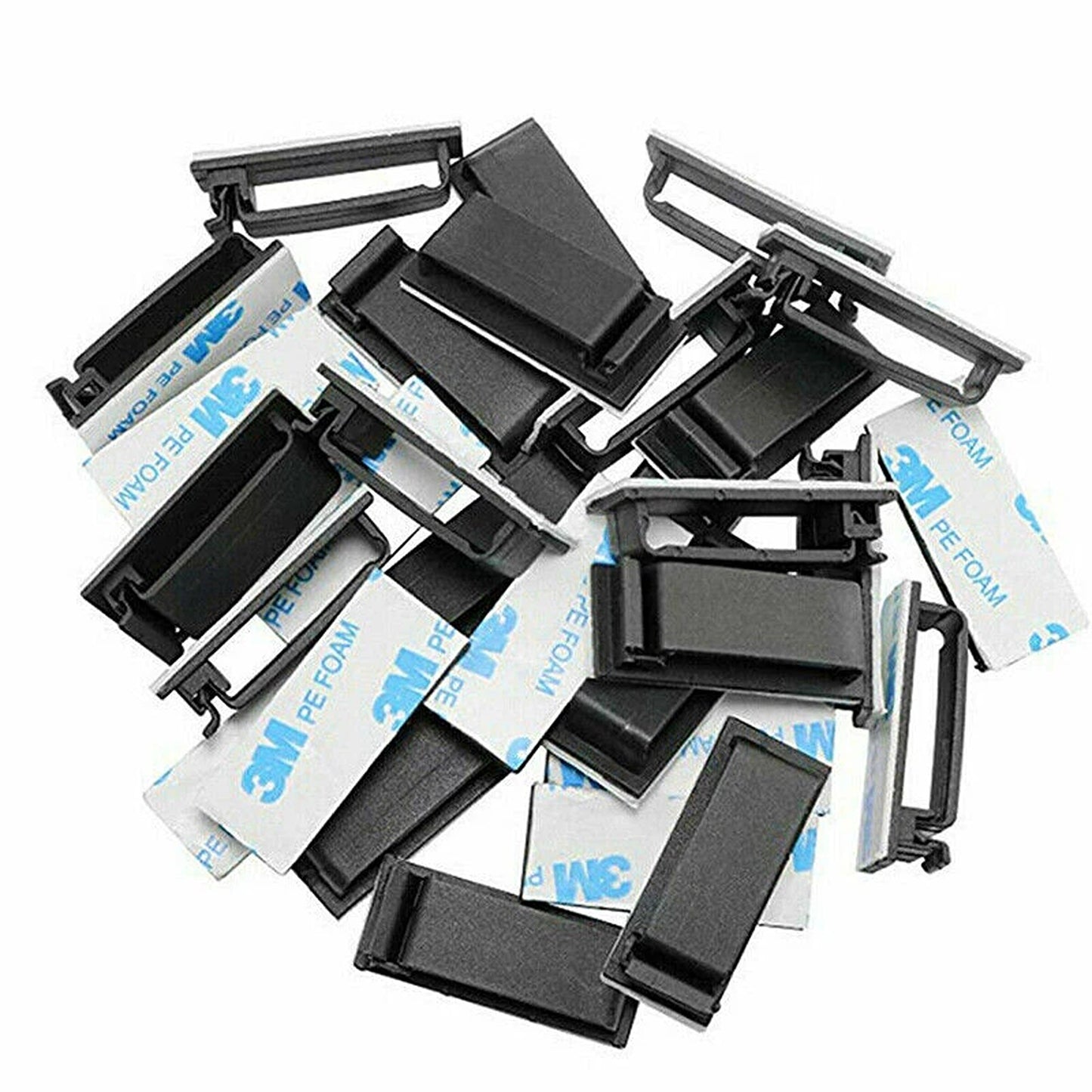 Adhesive Cable Clips Wire Management Holder Cord Organizer 20pcs