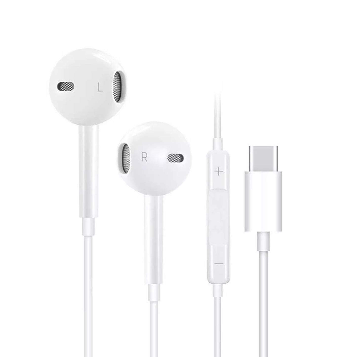USB Type C Earphones with Mic Compatible with iPhone 15 16 and iPad