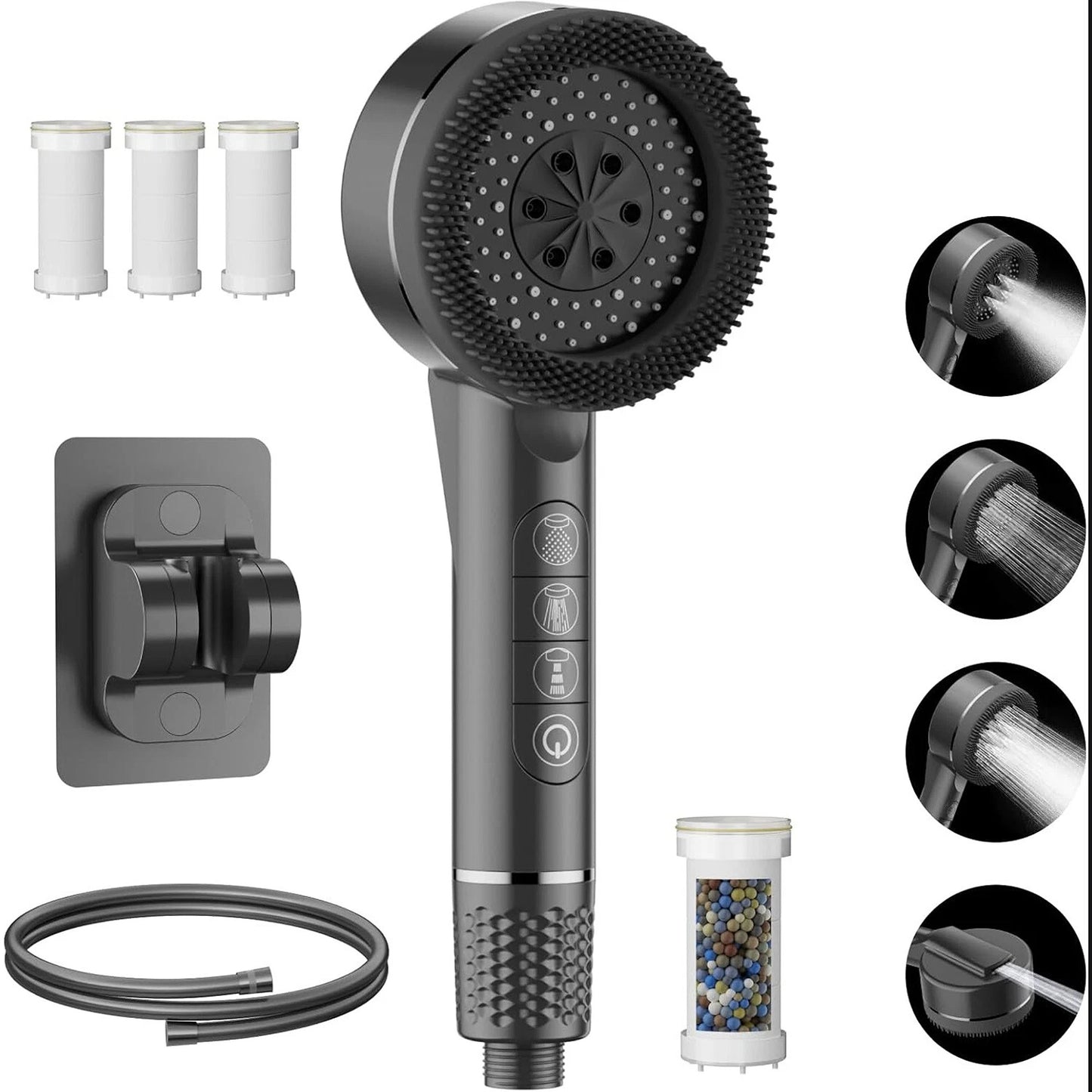 High Pressure Shower Head with Massage Function and Water Filter