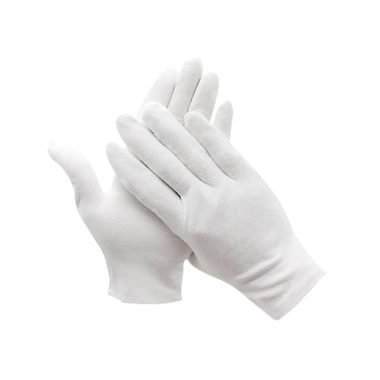 6 Pairs Soft White Cotton Gloves for Jewelry and Costume Handling