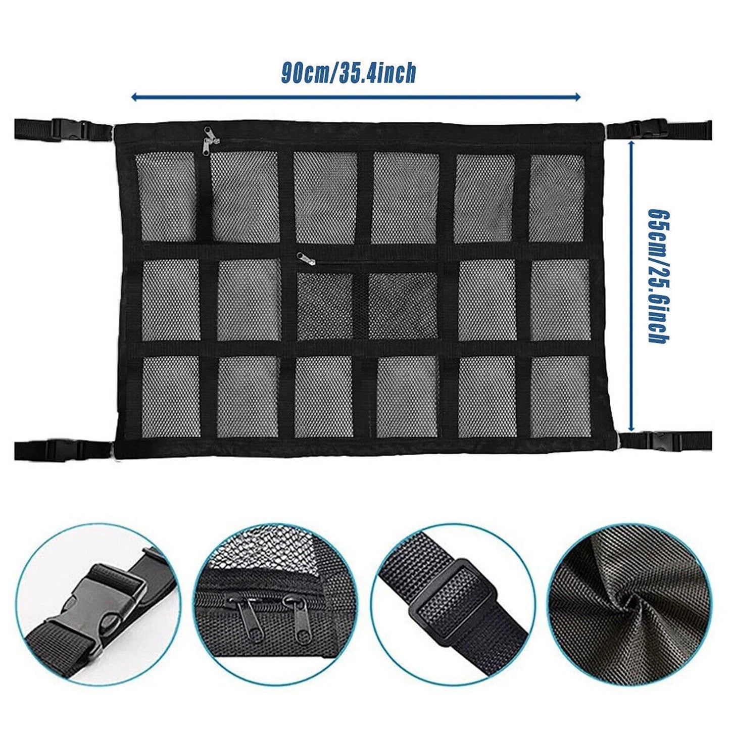Car Roof Cargo Storage Net for SUV Van 90 x 65cm