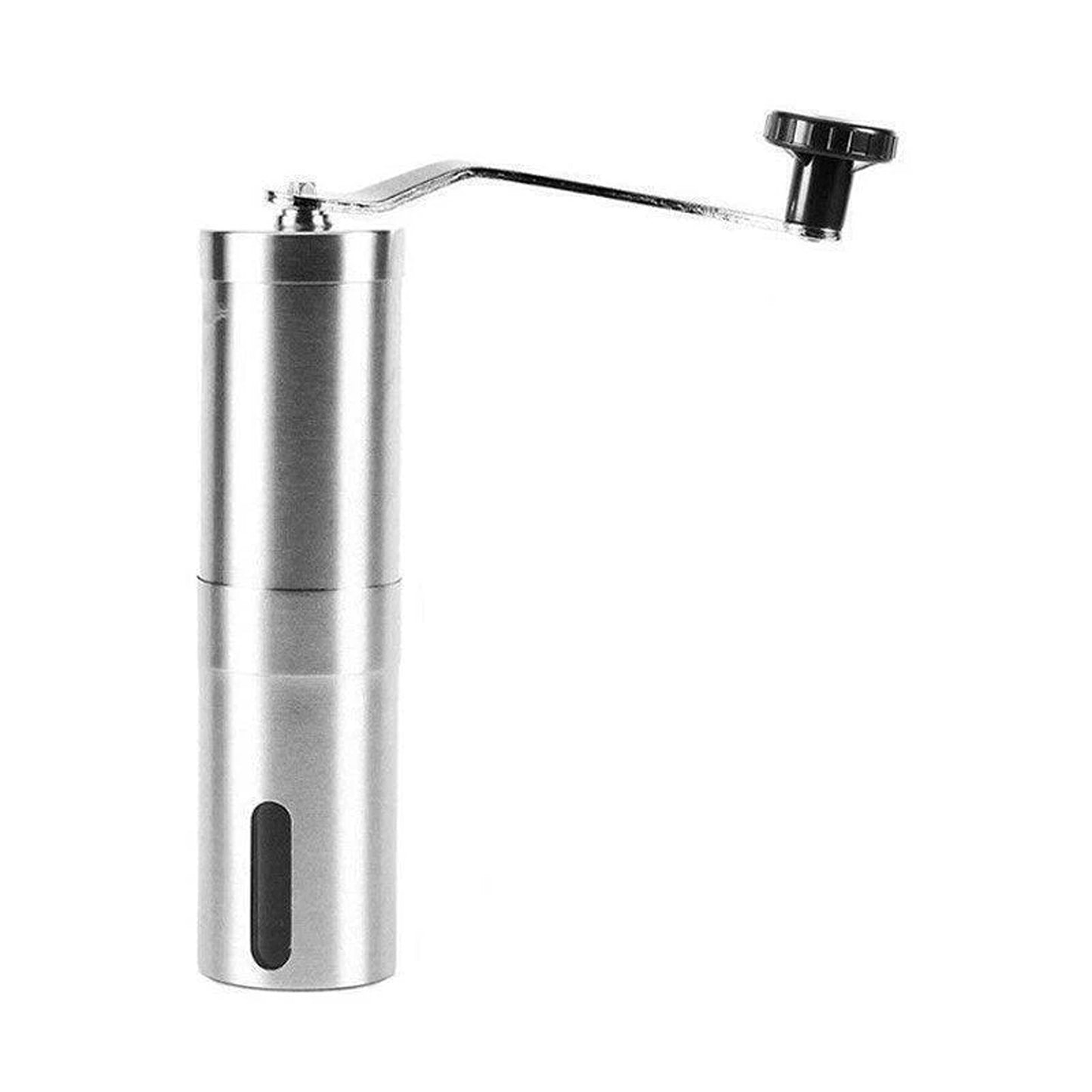 Manual Coffee Bean Grinder with Stainless Steel Body and Ceramic Burr
