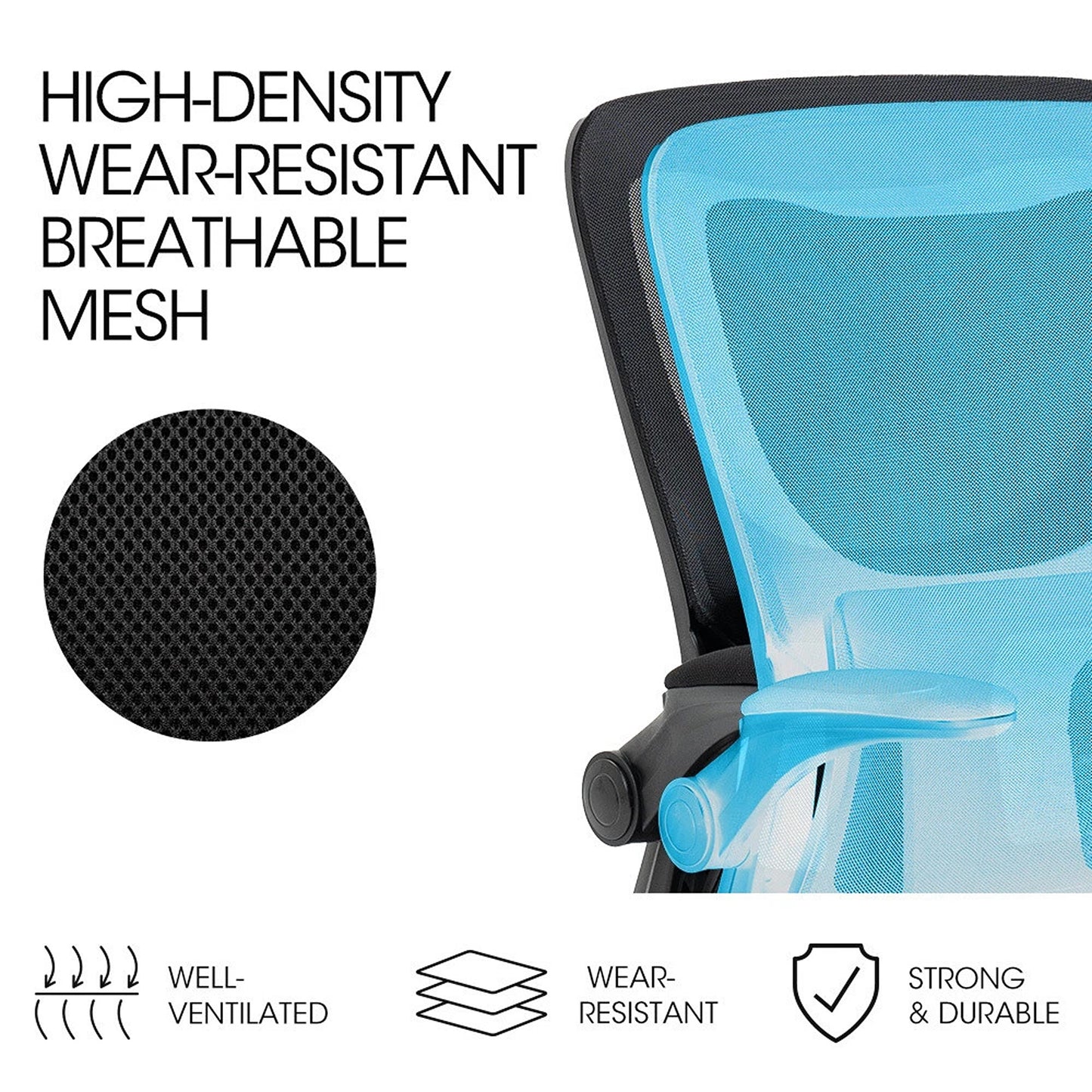 Adjustable Ergonomic Mesh Office Chair with Lumbar Support Black