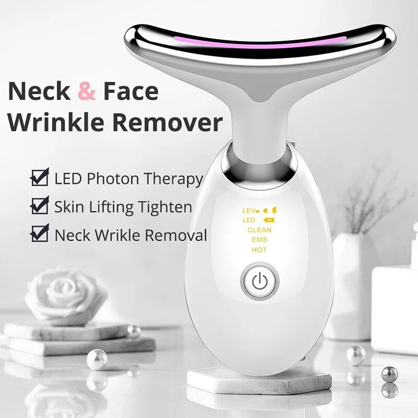 Face and Neck Massager for Wrinkle Reduction and Skin Firming