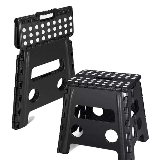 Portable Folding Step Stool Lightweight Plastic Seat For Indoor Outdoor Use