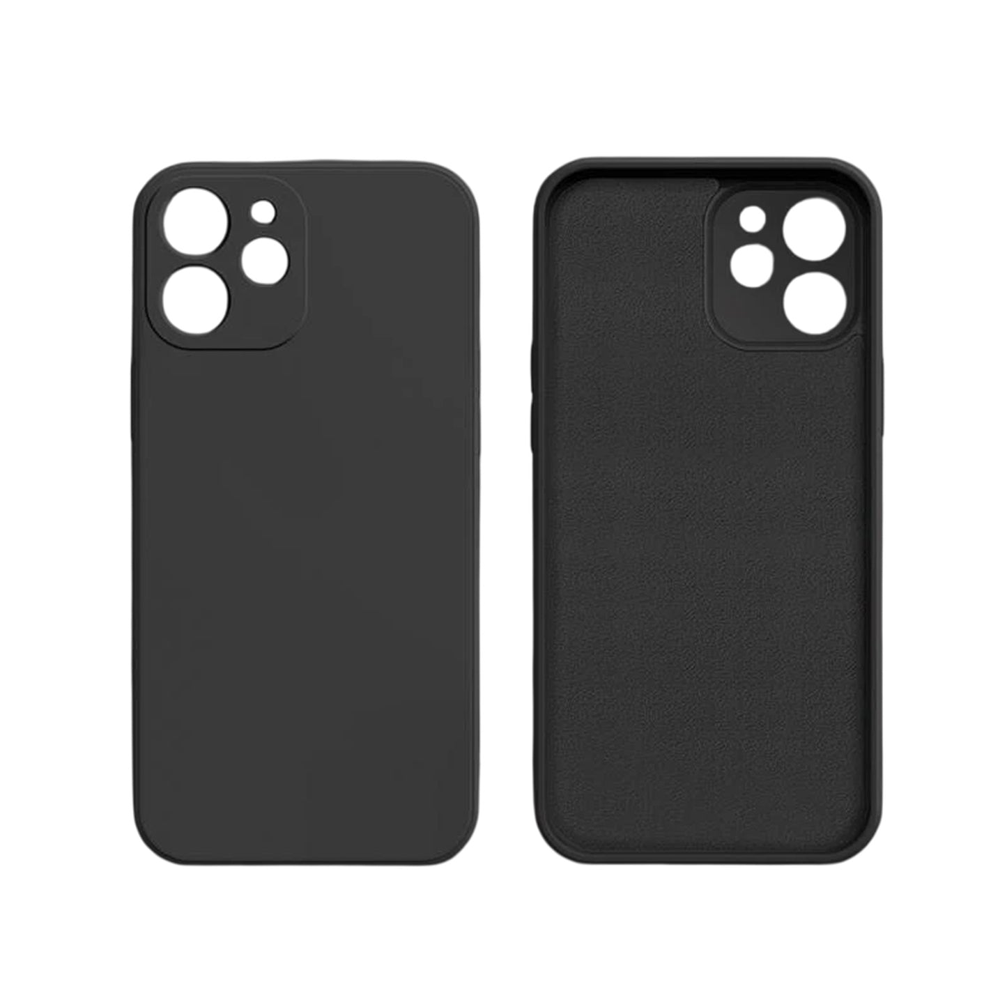 Black Silicone Shockproof Protective Case for iPhone 16 15 14 13 12 11 Pro