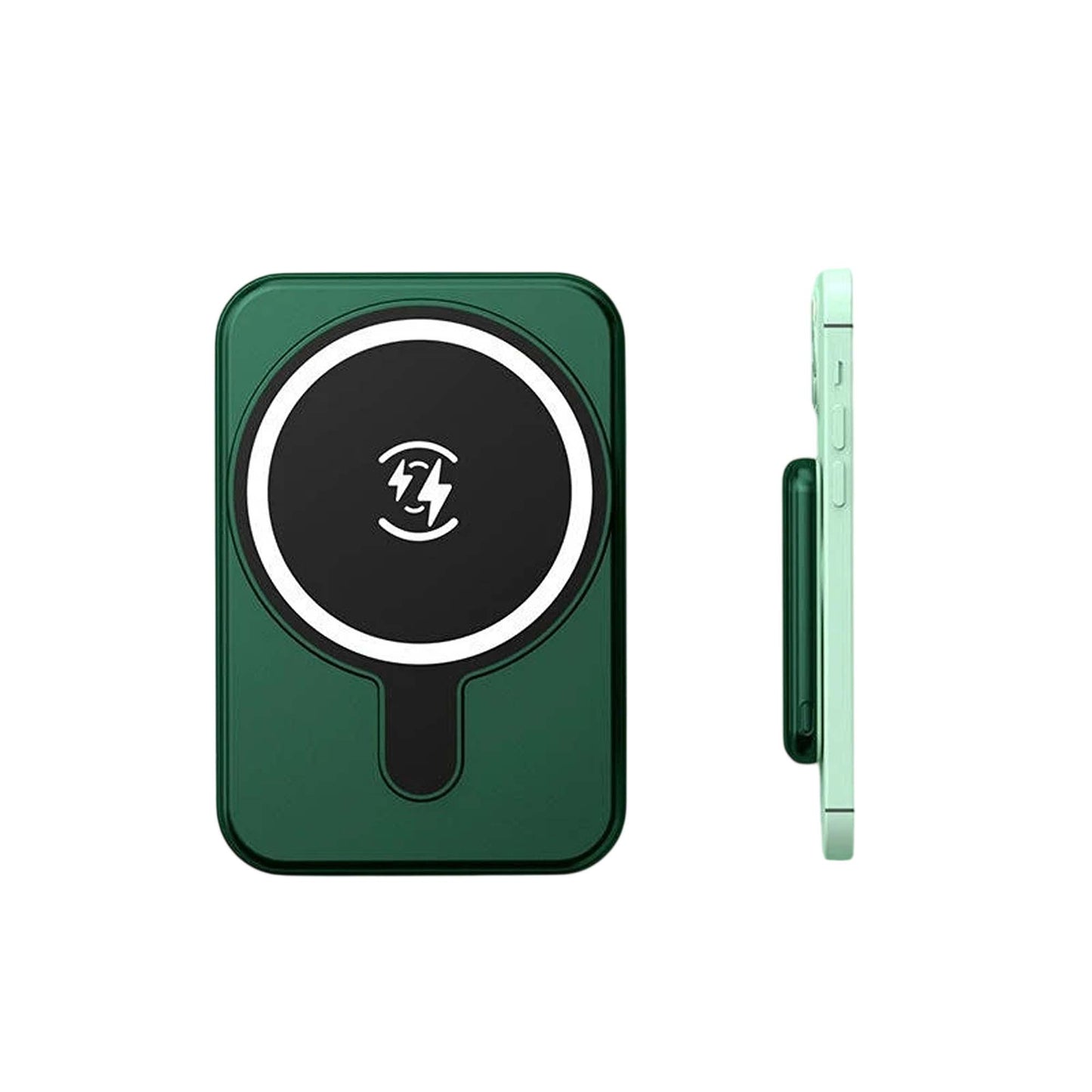 Green 10000mAh Mini Magnetic Portable Wireless Charger
