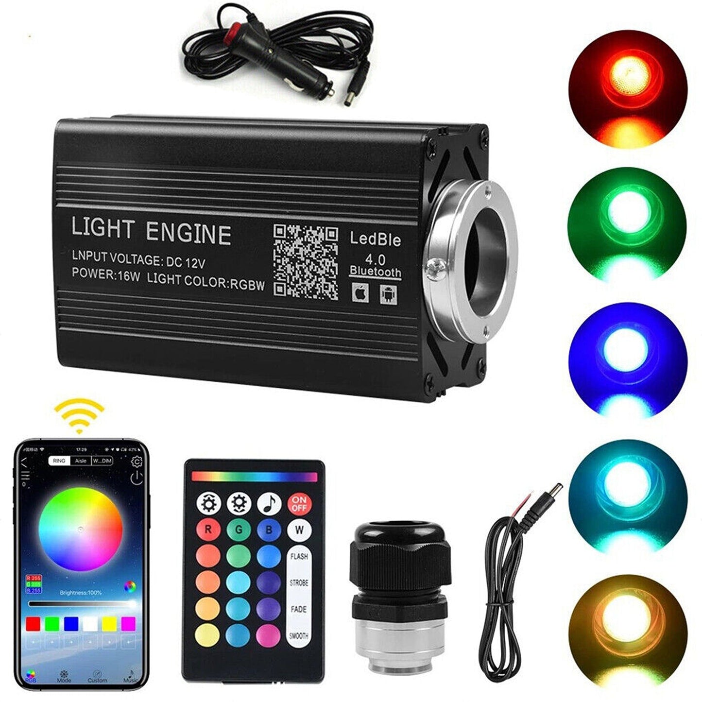 Fiber Optic Car Headliner Twinkle Star Light LED Light Source Machine Kit - 500pcs