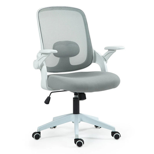 Ergonomic Office Desk Chair Mesh Comfortable Computer Study Chair White Grey