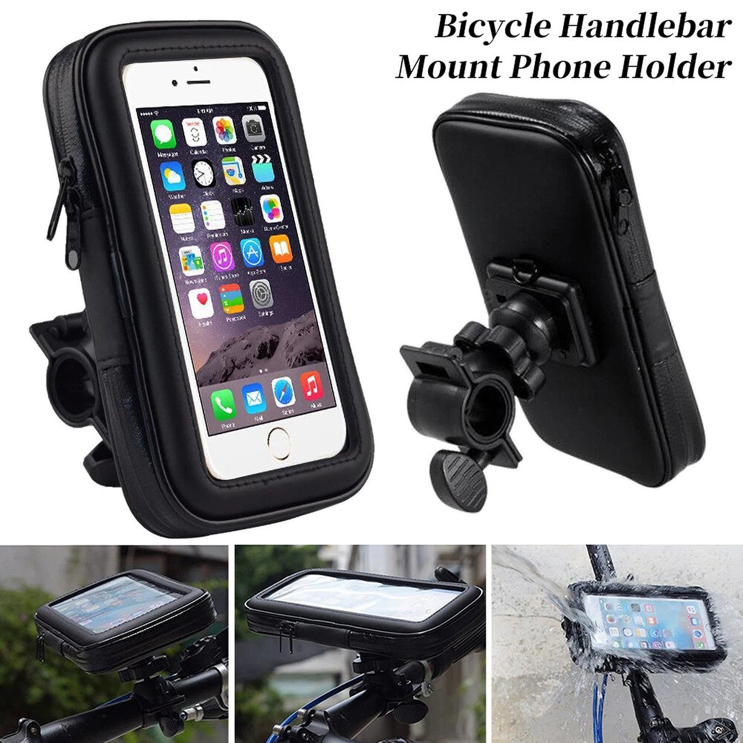 Waterproof Phone Holder Case for Bike and Motorcycle Handlebar