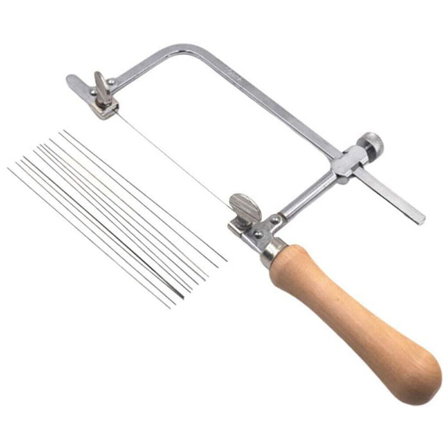 U Shaped Jewelers Saw Frame Mini DIY Jewelry Tool with 12 Blades