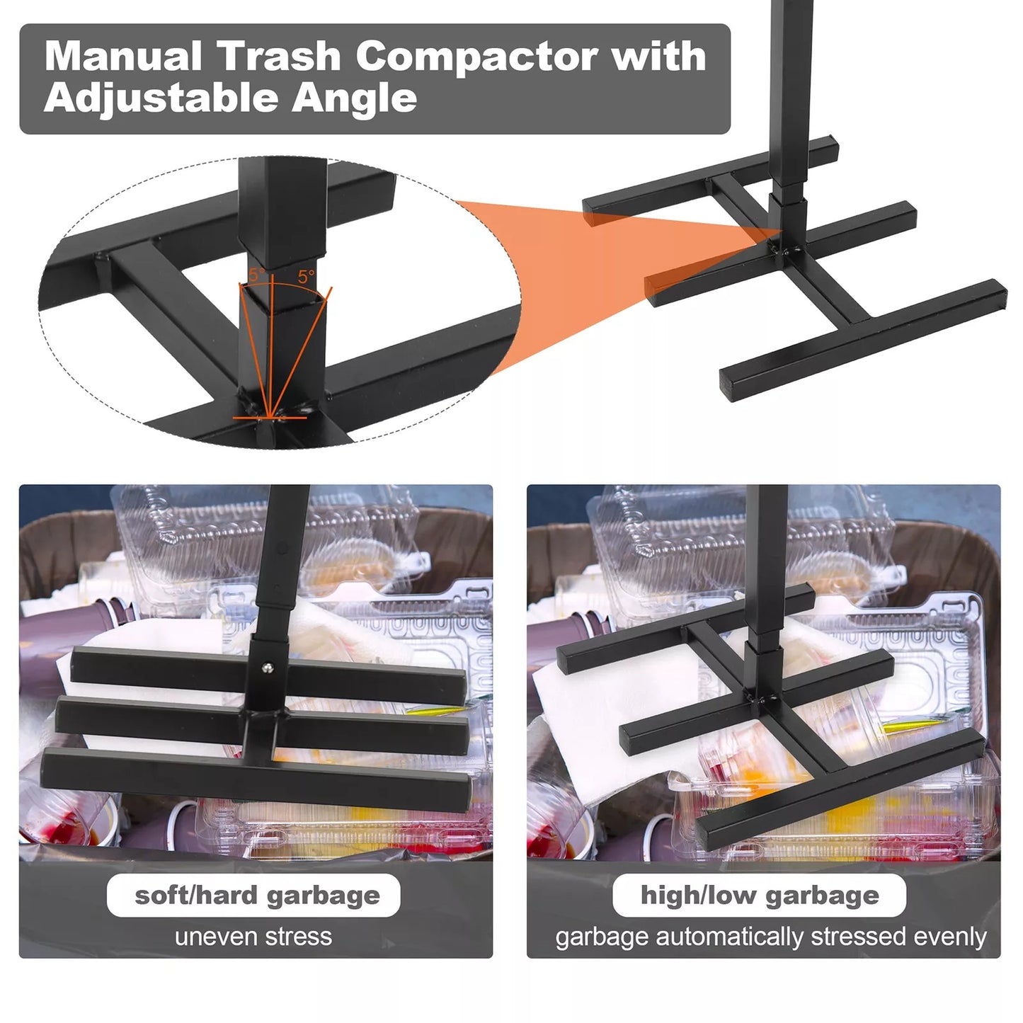 Heavy Duty Steel Wheelie Bin Compactor for Waste and Recycling